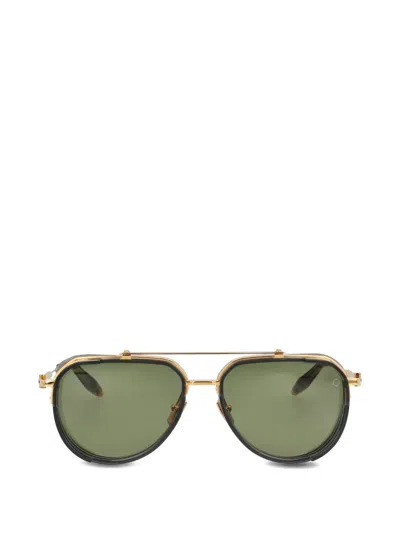 Akoni Echo Pilot-frame Sunglasses In Black