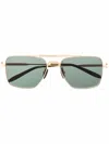 Akoni Eos Square-frame Sunglasses In Gold