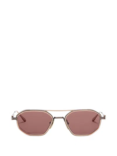 Akoni Eris Two Anniversary Edition 12k Gold Sunglasses In Brown