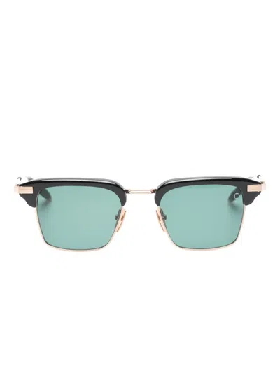 Akoni Euclid Square-frame Sunglasses In Gold