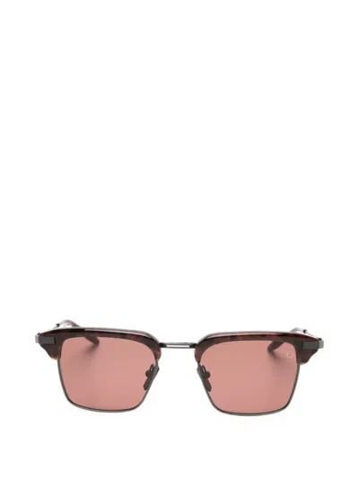Akoni Euclid Square-frame Sunglasses In Brown