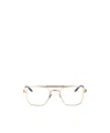 Akoni Europa Rx Plain Spectacles In Brushed Gold And Silver/grey Crystal