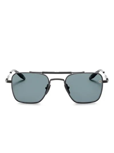 Akoni Europa Square-frame Sunglasses In Black