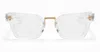 Akoni Luna - Crystal Clear / Brushed White Gold Rx Glasses In Crystal Clear