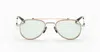 Akoni Calisto - Brushed Silver/matte Gold Brow Bar/olive Sunglasses In Silver, Gold