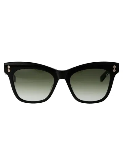Akoni Vela Cat Eye-frame Sunglasses In Black W/g-15 Grad
