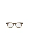 Akoni Wise Rectangular Tortoiseshell Optical Glasses With Metallic Temples In Gray