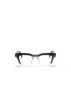 Akoni Ara Bold Rectangular Eyeglasses With Gradient Transition In Brown