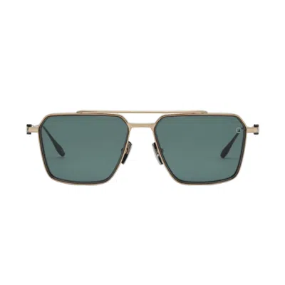Akoni Geometric Square Frame Sunglasses With Double Bridge Design In Multi