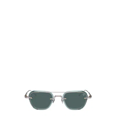 Akoni Geometric Sunglasses In Green