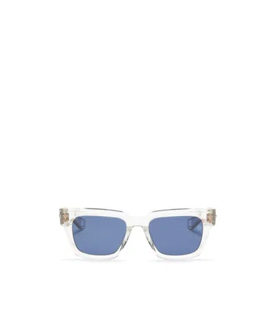 Akoni Geometric Sunglasses In White