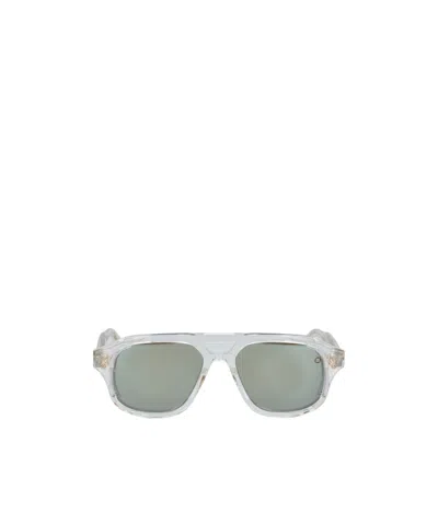 Akoni Geometric Sunglasses In White