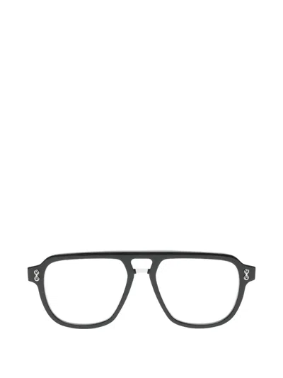 Akoni Geometric-frame Glasses In Black