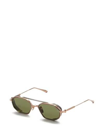 Akoni Geometric-frame Sunglasses In Brown