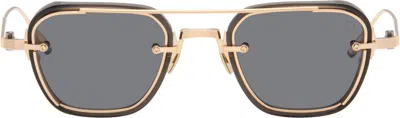 Akoni Gold Jura Sunglasses In Brown