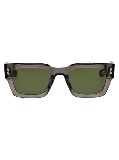 Akoni Gry-pld Acetate / Metal Sunglasses In Green