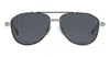 Akoni Helios - Brushed Silver / Black Rhodium Sunglasses In Brown