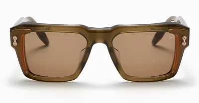 Akoni Hercules - Olive Green Sunglasses In Brown