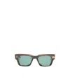 Akoni Horn Rectangle Sunglasses In Blue