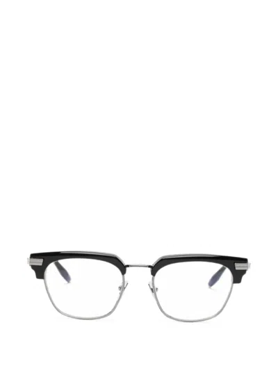 Akoni Hubble Browline-frame Glasses In Silver