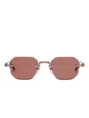 Akoni Juno Geometric Sunglasses In Brown