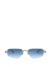 Akoni Juno-three Geometric-frame Sunglasses In Blue