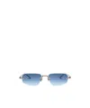 Akoni Juno-three Geometric-frame Sunglasses In Blue