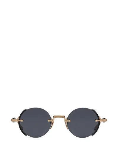 Akoni Jupiter Round-frame Sunglasses In Gold