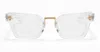 Akoni Luna - Crystal Clear / Brushed White Gold Rx Glasses In Crystal Clear