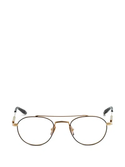Akoni Mercury Round-frame Glasses In Gold