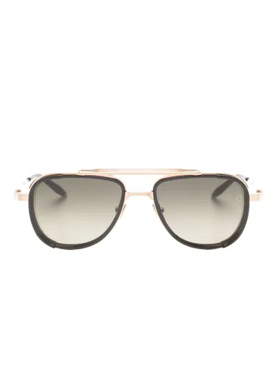 Akoni Navigator-frame Sunglasses In Brown