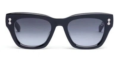 Akoni Nebula - Crystal Black / 12k Gold Sunglasses In Blue