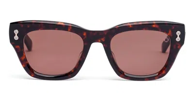 Akoni Nebula - Red Havana / 12k Gold Sunglasses In Multi