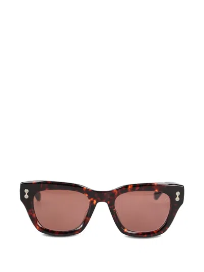 Akoni Nebula Cat-eye Sunglasses In Brown