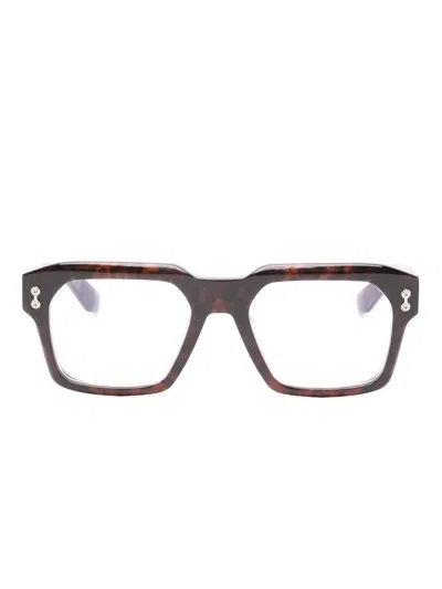 Akoni Pegasus Square-frame Glasses In Brown