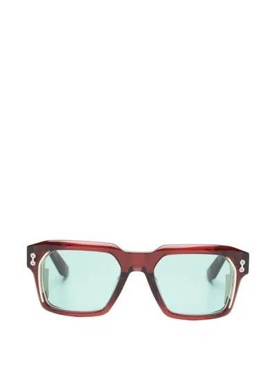 Akoni Pegasus-two Square-frame Sunglasses In Brown
