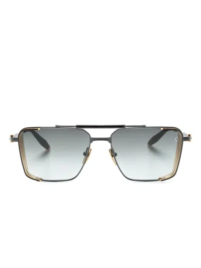 Akoni Square-frame Sunglasses In Black