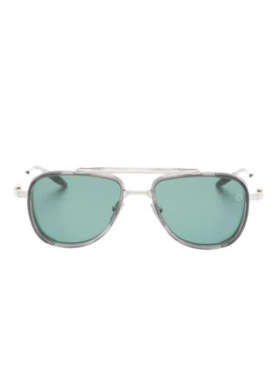 Akoni Pilot-frame Sunglasses In Gray