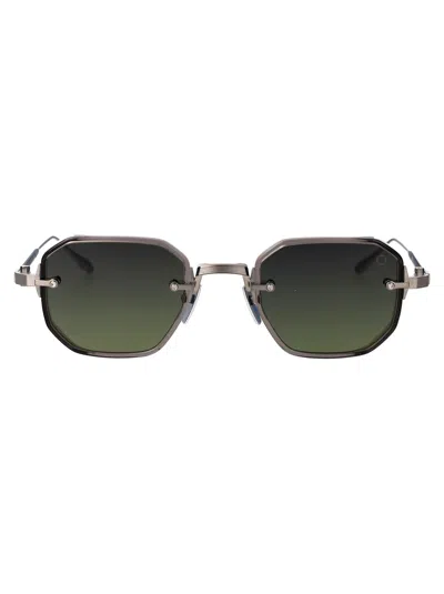 Akoni Pld - Gry Acetate Sunglasses In Green
