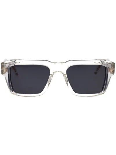 AKONI RECTANGLE-FRAME SUNGLASSES