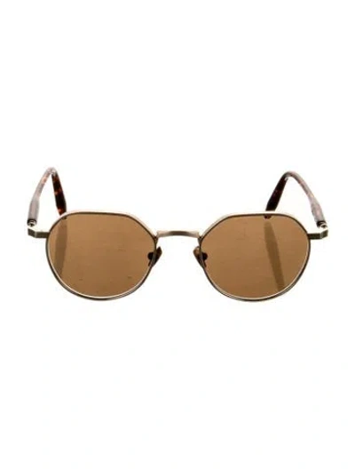 Pre-owned Akoni Round Tinted Sunglasses In Brown