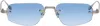 Akoni Juno-three Geometric-frame Sunglasses In Blue