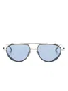 Akoni Skyracer Aks 511 Pilot-frame Sunglasses In 银色