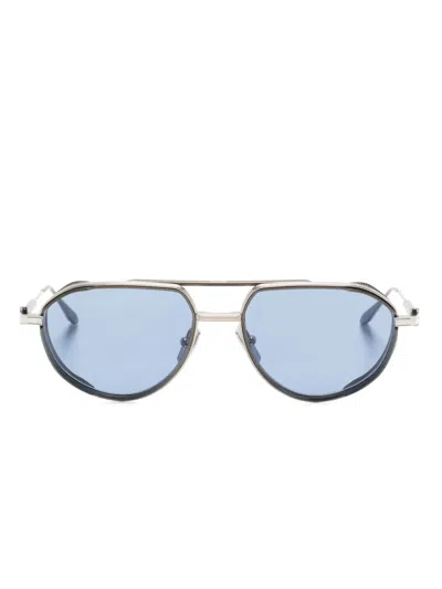 Akoni Skyracer Aks 511 Pilot-frame Sunglasses In 银色