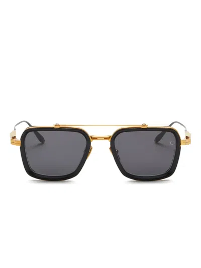 Akoni Solis Square-frame Sunglasses In Black