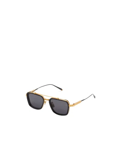 Akoni Solis Square-frame Sunglasses In Gold
