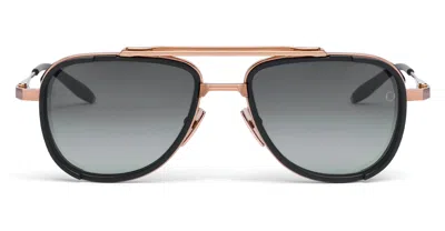 Akoni Spitzer - Brushed Rose Gold/ Matte Black Sunglasses In Multi
