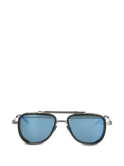 Akoni Spitzer Browline-frame Sunglasses In Blue