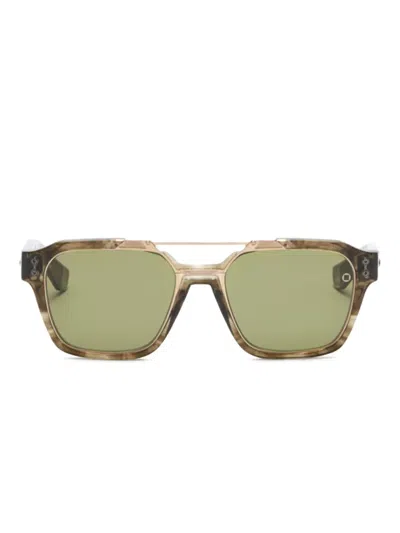Akoni Square-frame Sunglasses In Green