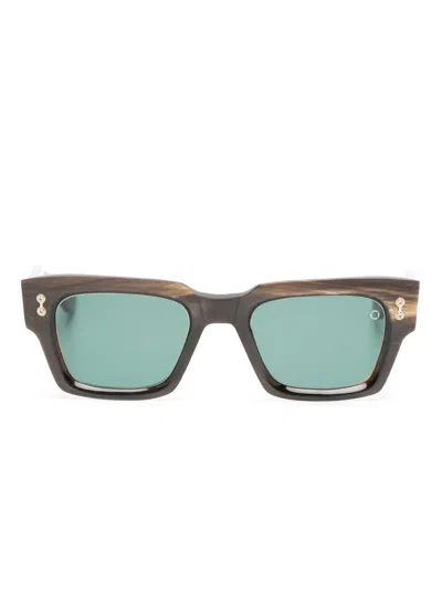 Akoni Square-frame Sunglasses In Brown